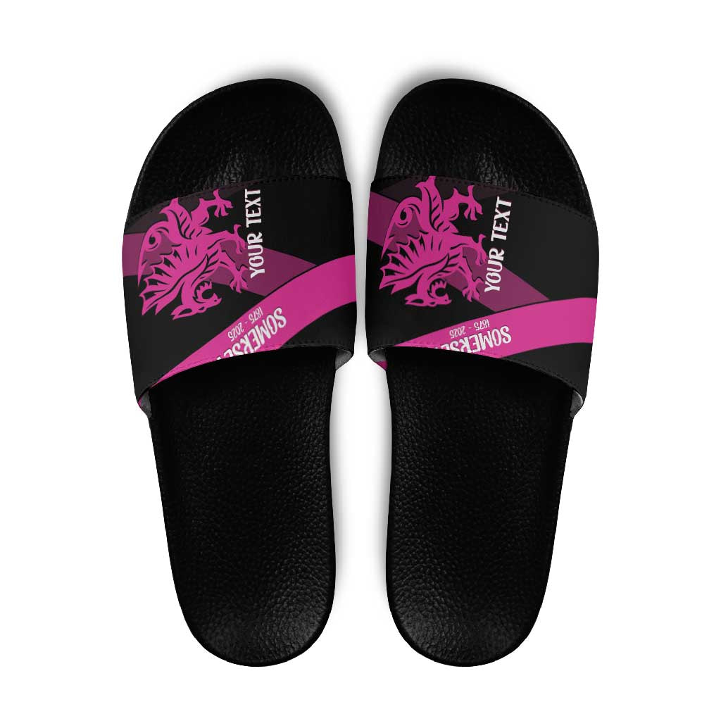 Custom Somerset Cricket Slide Sandals 150 Years of Anniversary LT14