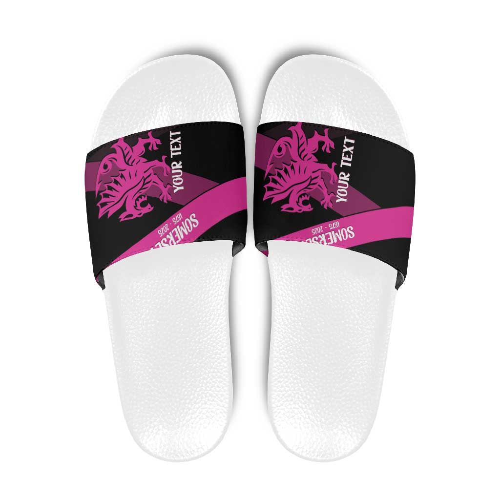 Custom Somerset Cricket Slide Sandals 150 Years of Anniversary LT14