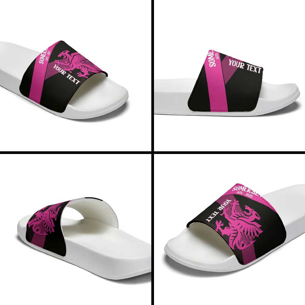 Custom Somerset Cricket Slide Sandals 150 Years of Anniversary LT14