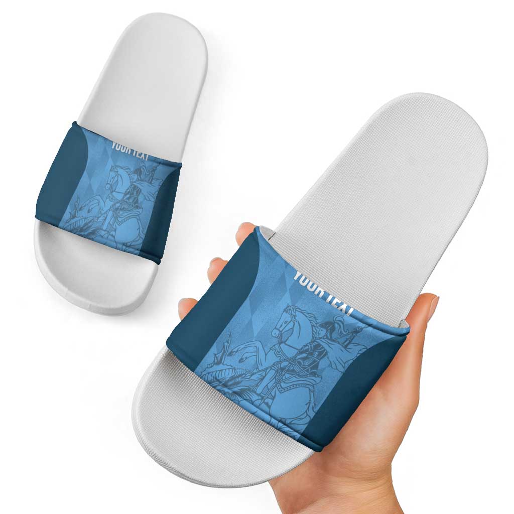 Custom St. Georges Cricket Slide Sandals Go Champions Sporty Style LT14