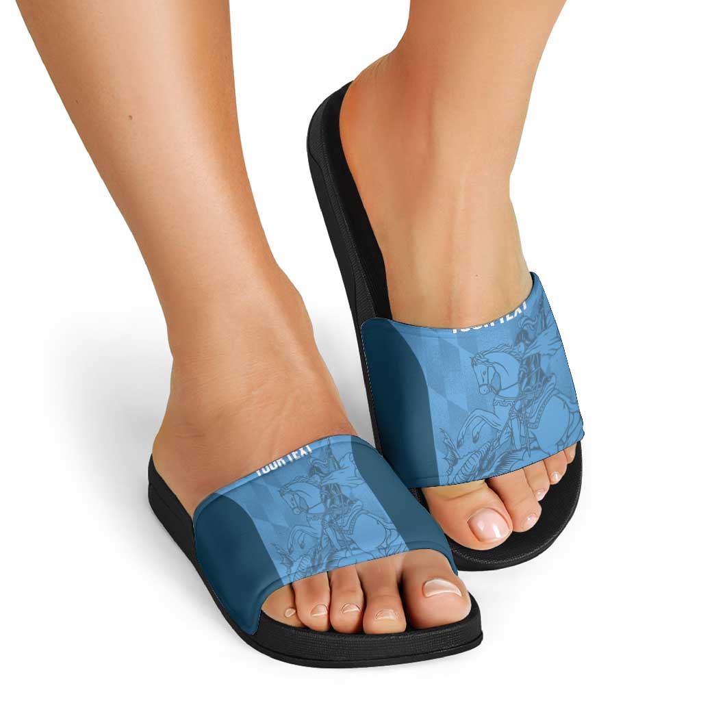 Custom St. Georges Cricket Slide Sandals Go Champions Sporty Style LT14