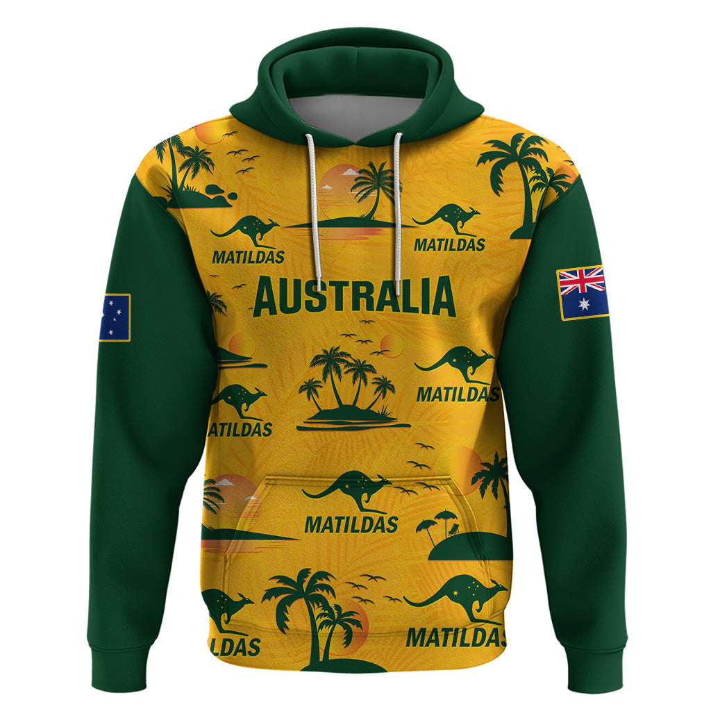 Australia Soccer Hoodie Matildas World Cup 2023 Tropical Style LT14