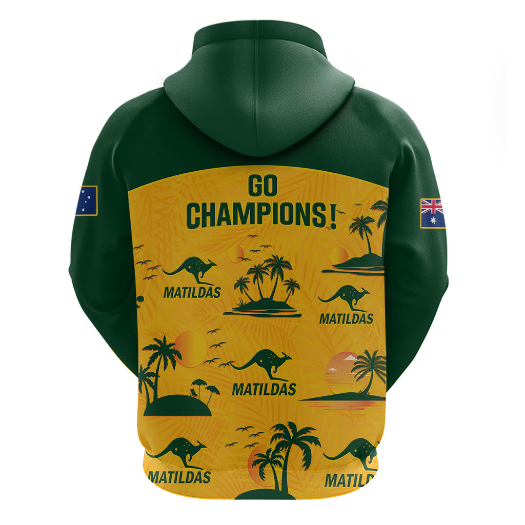 Australia Soccer Hoodie Matildas World Cup 2023 Tropical Style LT14