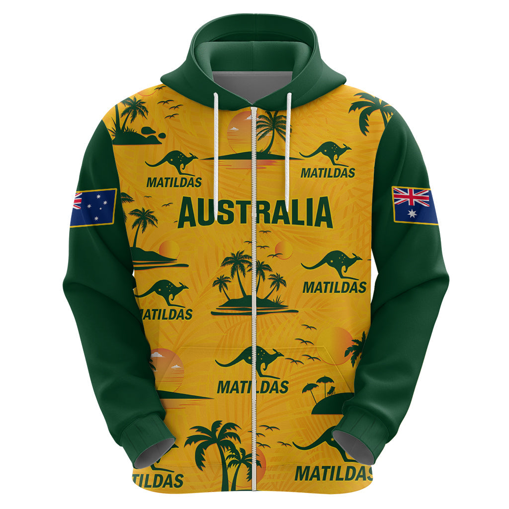 Australia Soccer Hoodie Matildas World Cup 2023 Tropical Style LT14