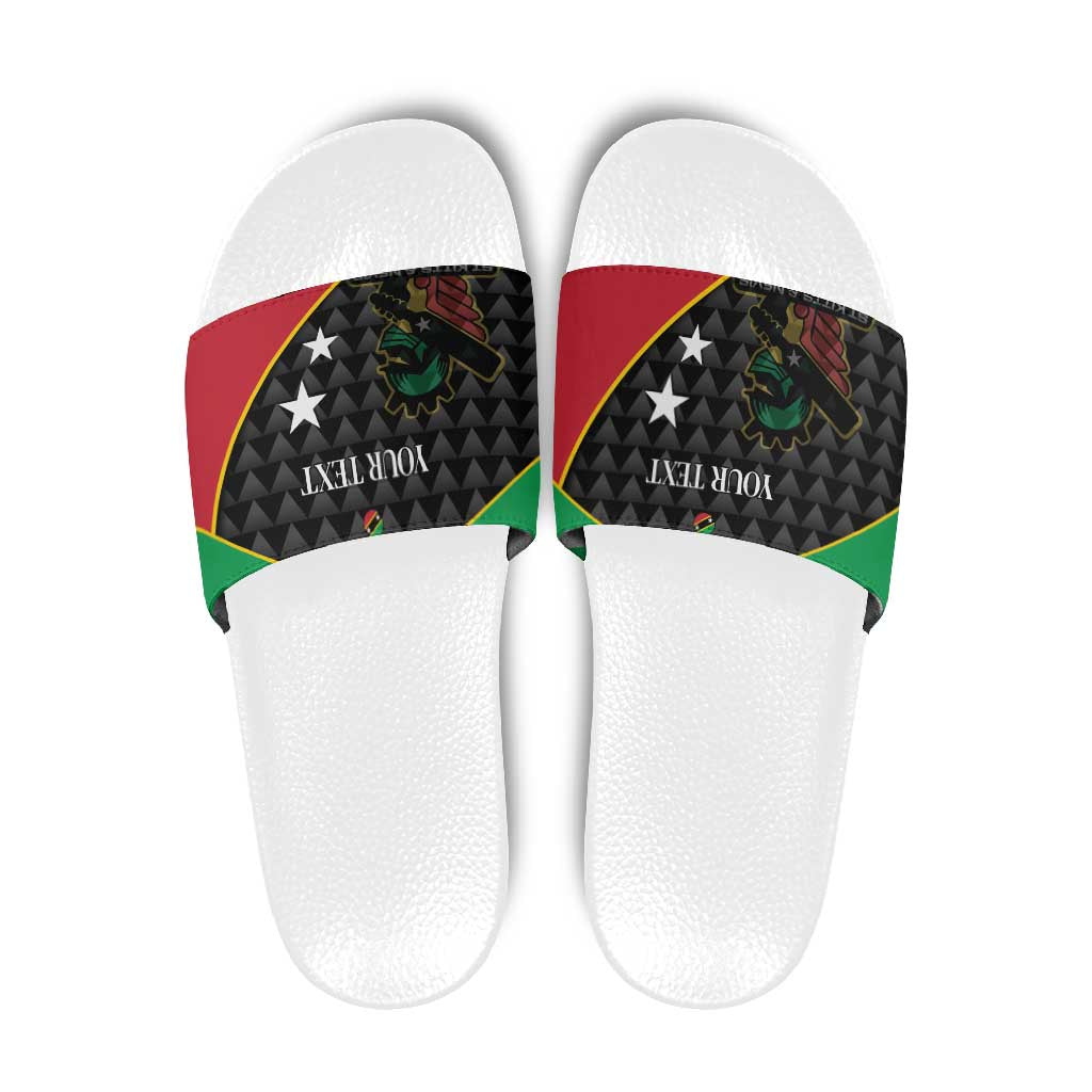 St Kitts and Nevis Cricket Custom Slide Sandals 10th Anniversary Go Champions Patriots LT14
