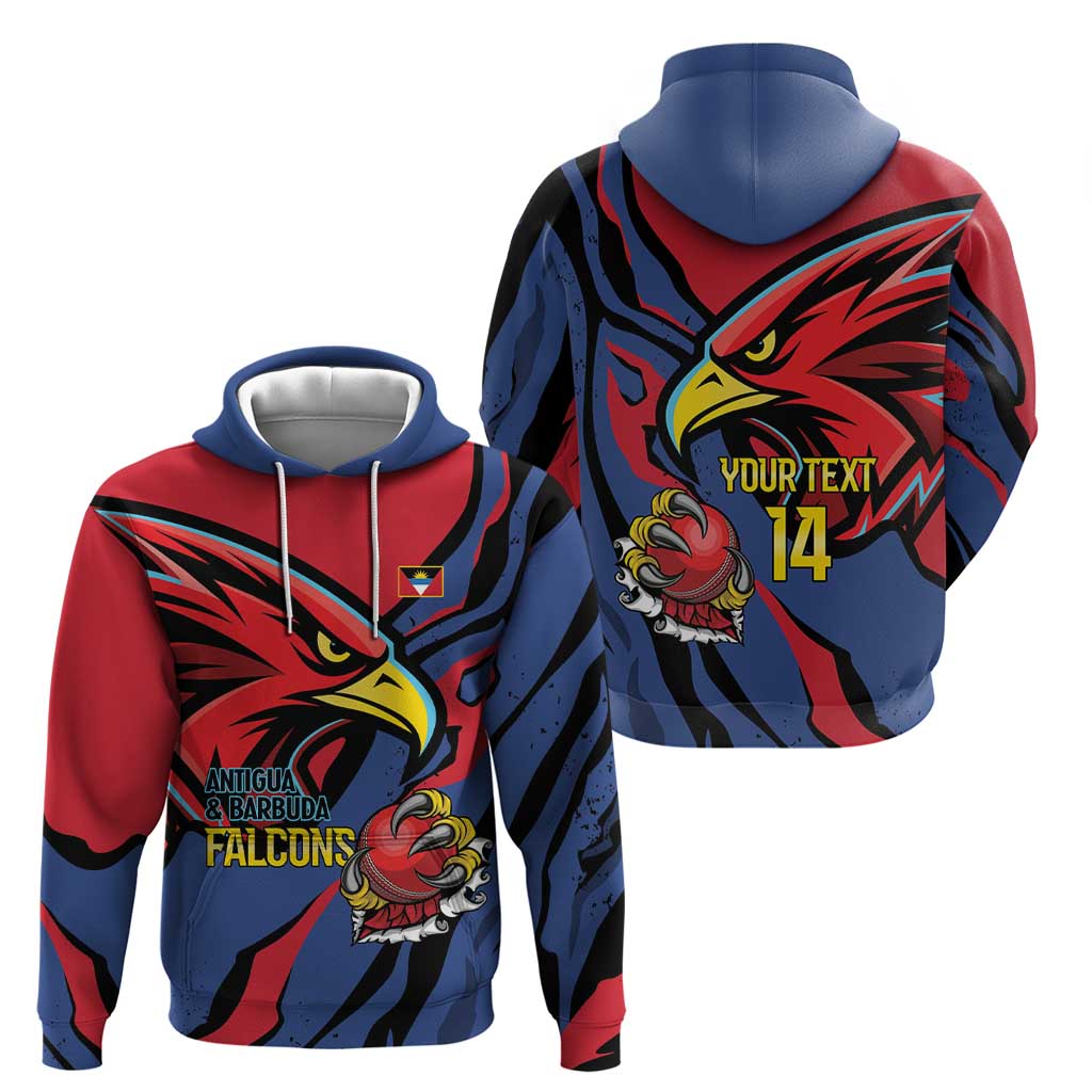 Antigua and Barbuda Cricket Custom Hoodie Go Champions Falcons LT14