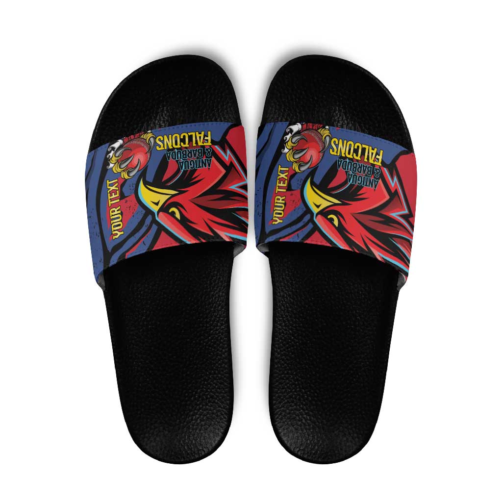 Antigua and Barbuda Cricket Custom Slide Sandals Go Champions Falcons LT14