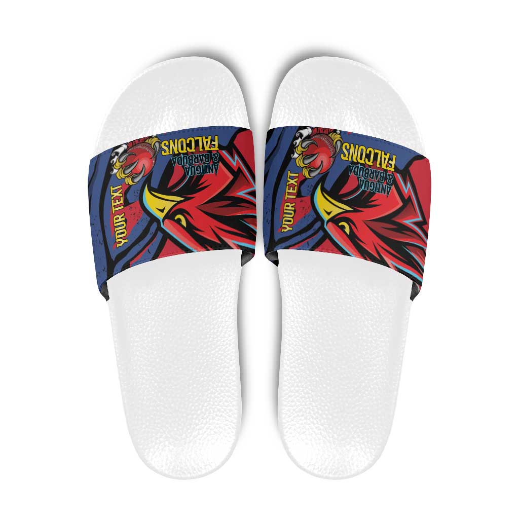 Antigua and Barbuda Cricket Custom Slide Sandals Go Champions Falcons LT14