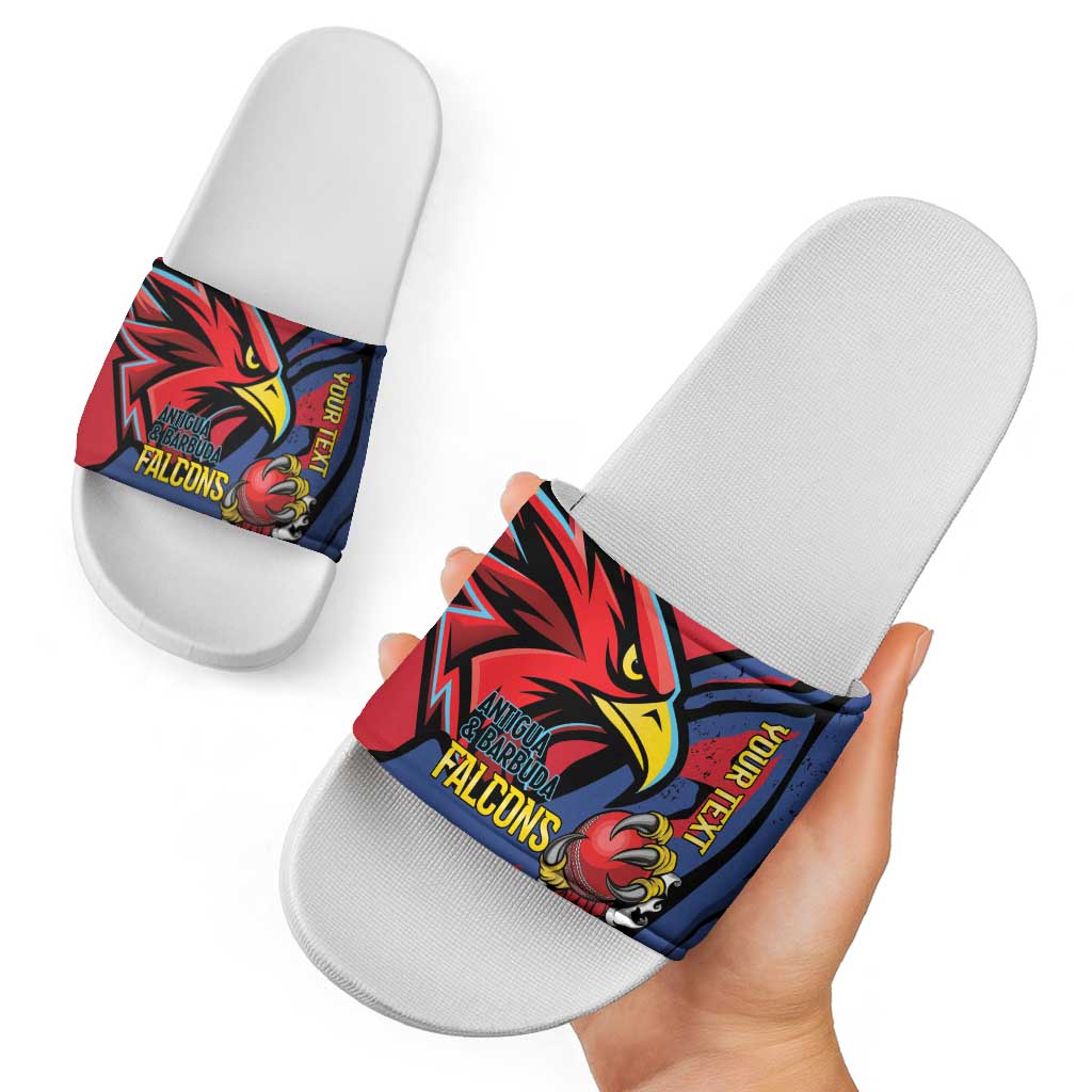 Antigua and Barbuda Cricket Custom Slide Sandals Go Champions Falcons LT14