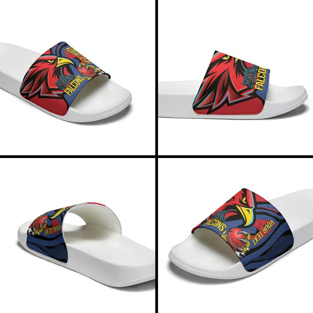 Antigua and Barbuda Cricket Custom Slide Sandals Go Champions Falcons LT14