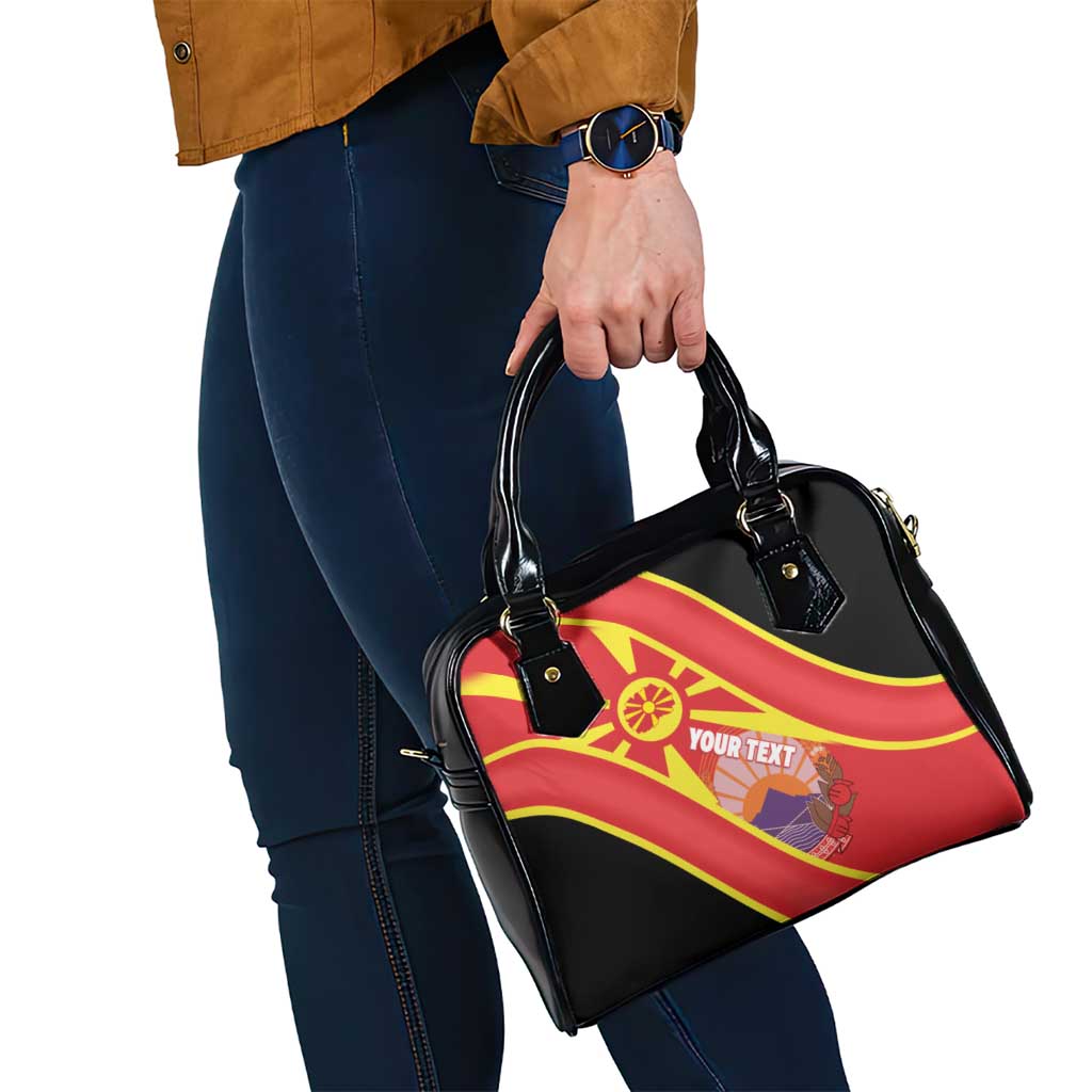 Personalised Macedonia National Day Shoulder Handbag New Sun of Liberty Waves Style LT14
