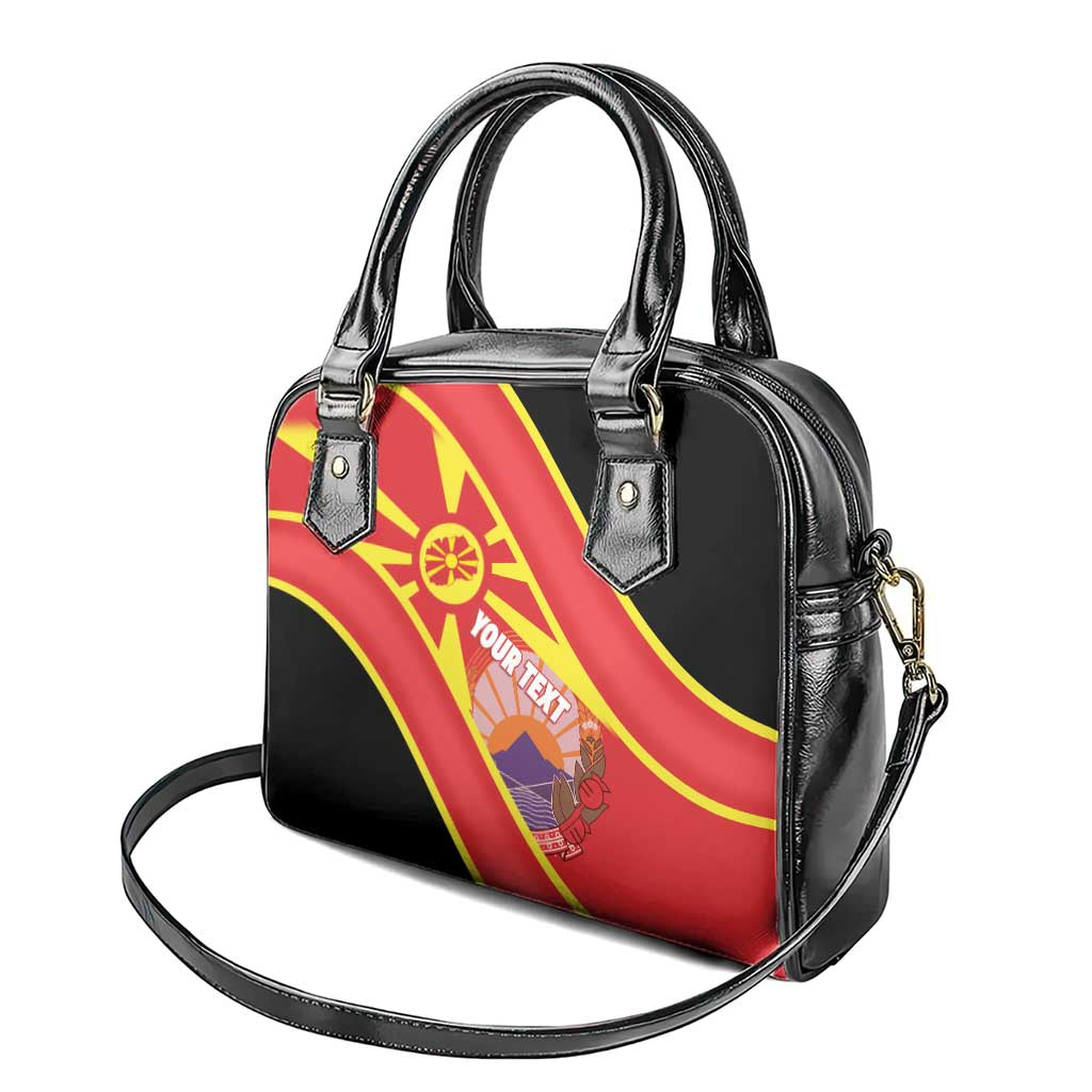 Personalised Macedonia National Day Shoulder Handbag New Sun of Liberty Waves Style LT14
