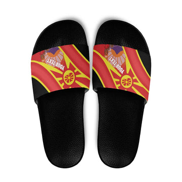 Personalised Macedonia National Day Slide Sandals New Sun of Liberty Waves Style LT14