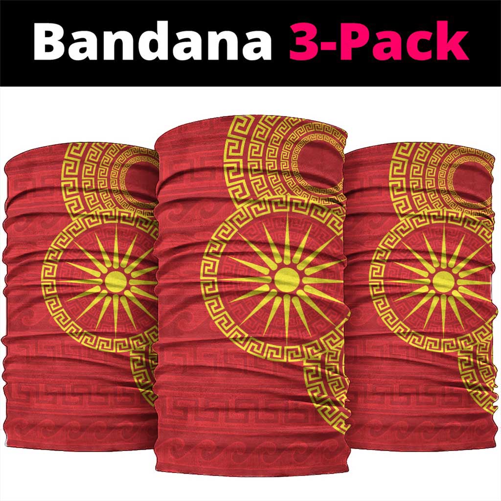 Vergina Sun Macedonia Neck Gaiter Greek Pattern Red LT14