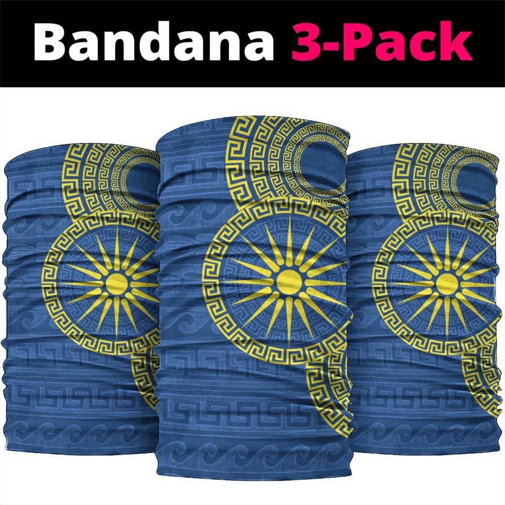 Vergina Sun Macedonia Neck Gaiter Greek Pattern Blue LT14