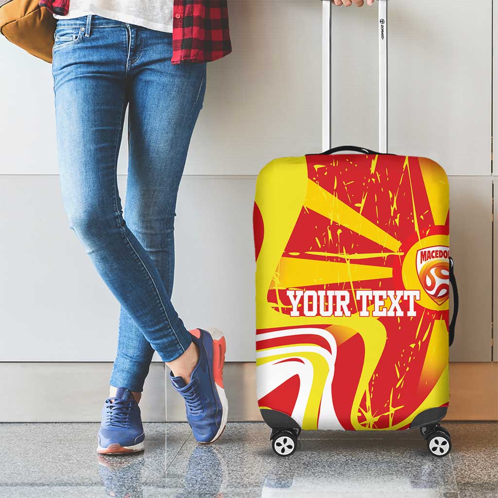 Macedonia Football Custom Luggage Cover Go Risovi Grunge Style LT14