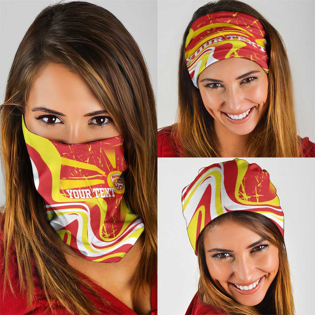 Macedonia Football Custom Neck Gaiter Go Risovi Grunge Style LT14