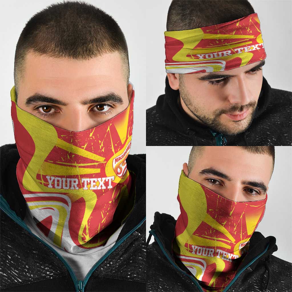 Macedonia Football Custom Neck Gaiter Go Risovi Grunge Style LT14