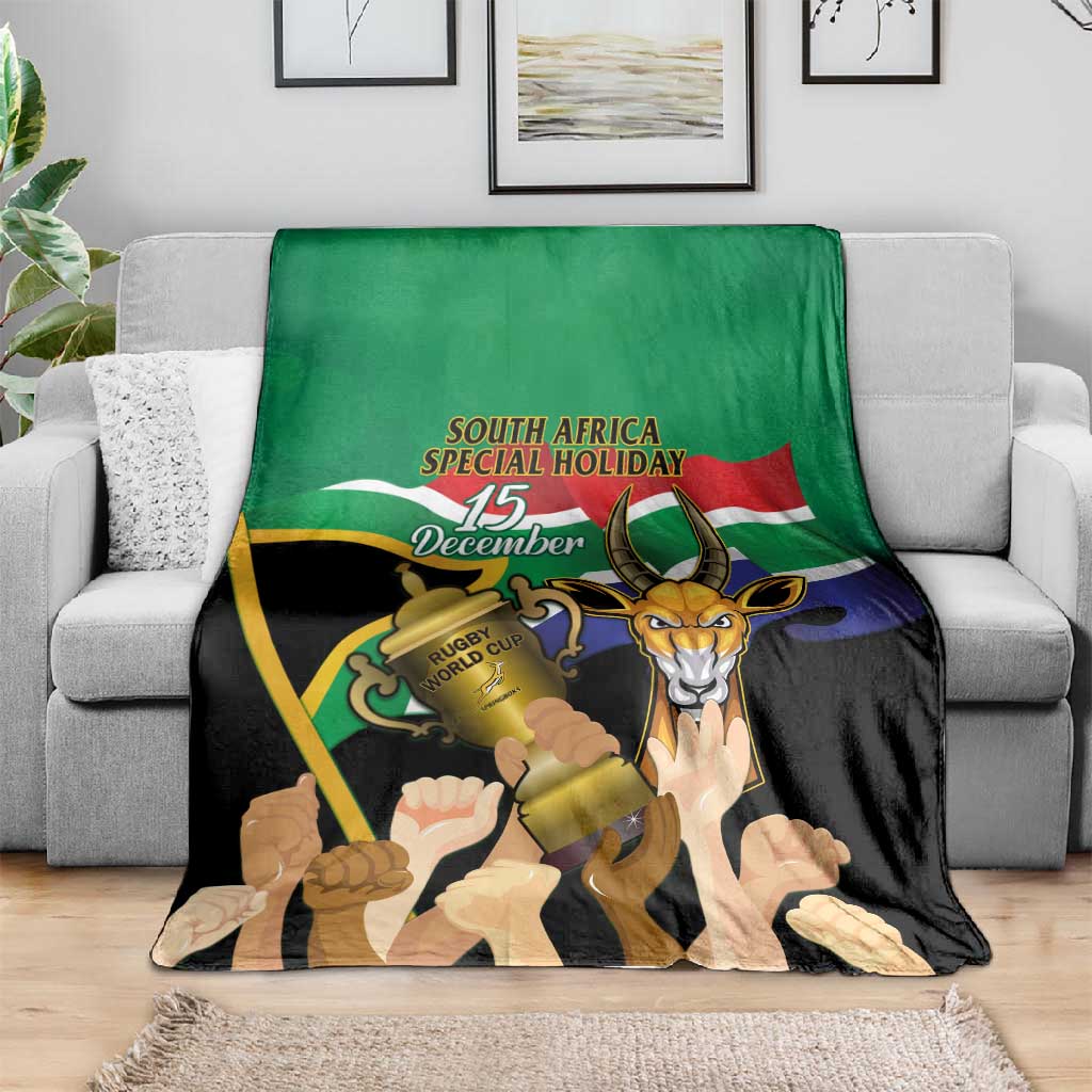 South Africa Special Holiday Blanket Springboks Champions Celebration Rugby Is My Soul LT14