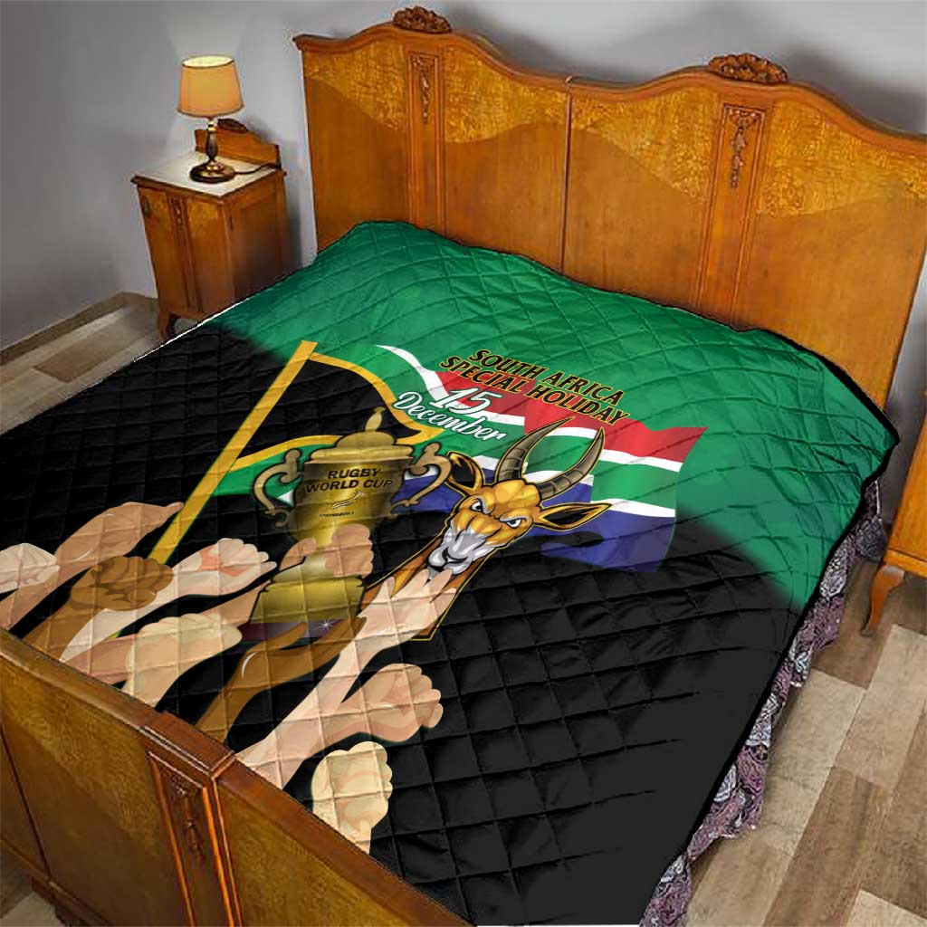 South Africa Special Holiday Quilt Springboks Champions Celebration Rugby Is My Soul LT14