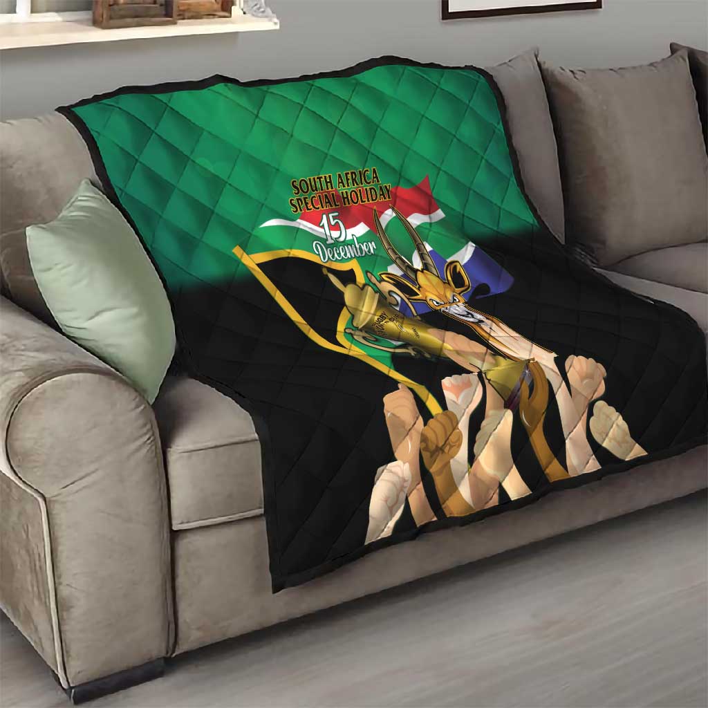 South Africa Special Holiday Quilt Springboks Champions Celebration Rugby Is My Soul LT14
