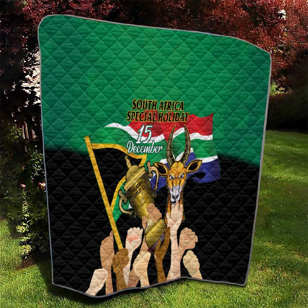 South Africa Special Holiday Quilt Springboks Champions Celebration Rugby Is My Soul LT14