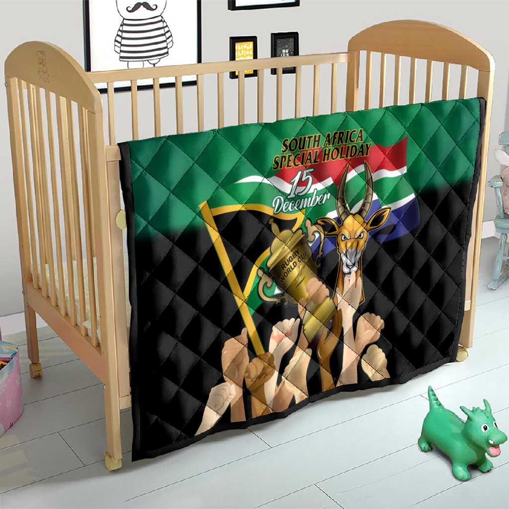 South Africa Special Holiday Quilt Springboks Champions Celebration Rugby Is My Soul LT14