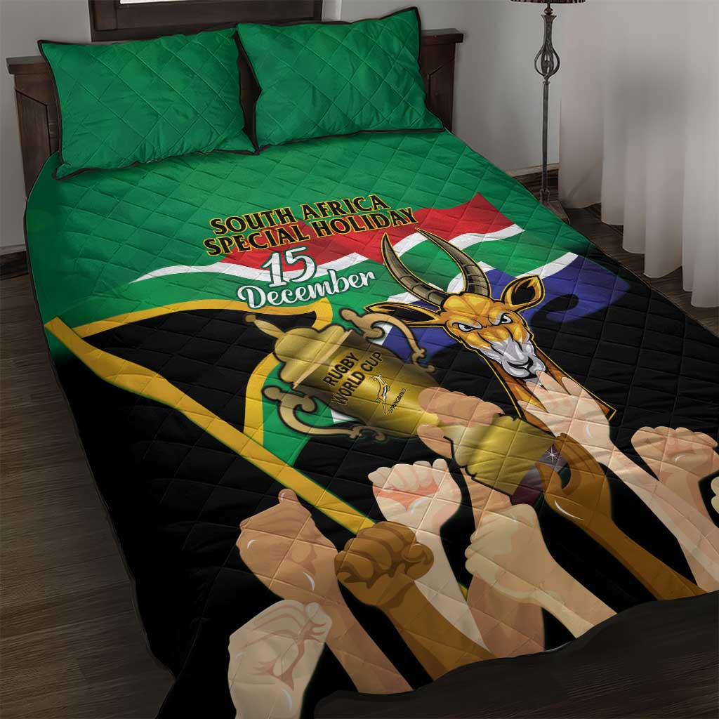 South Africa Special Holiday Quilt Bed Set Springboks Champions Celebration Rugby Is My Soul LT14