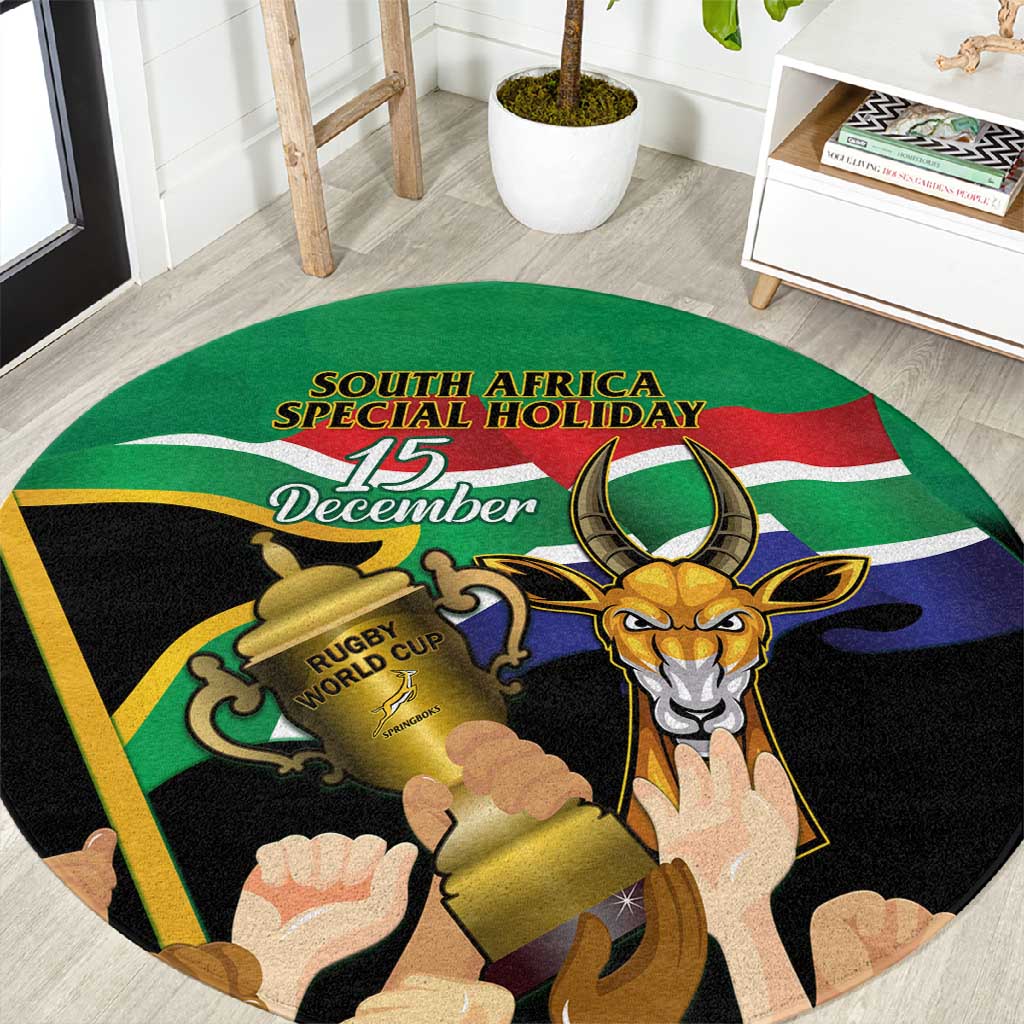 South Africa Special Holiday Round Carpet Springboks Champions Celebration Rugby Is My Soul LT14