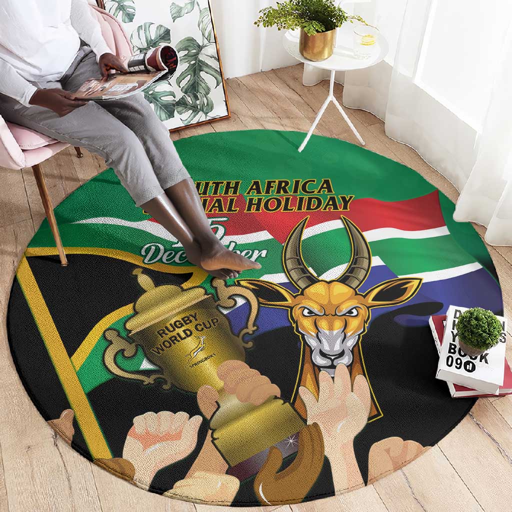 South Africa Special Holiday Round Carpet Springboks Champions Celebration Rugby Is My Soul LT14