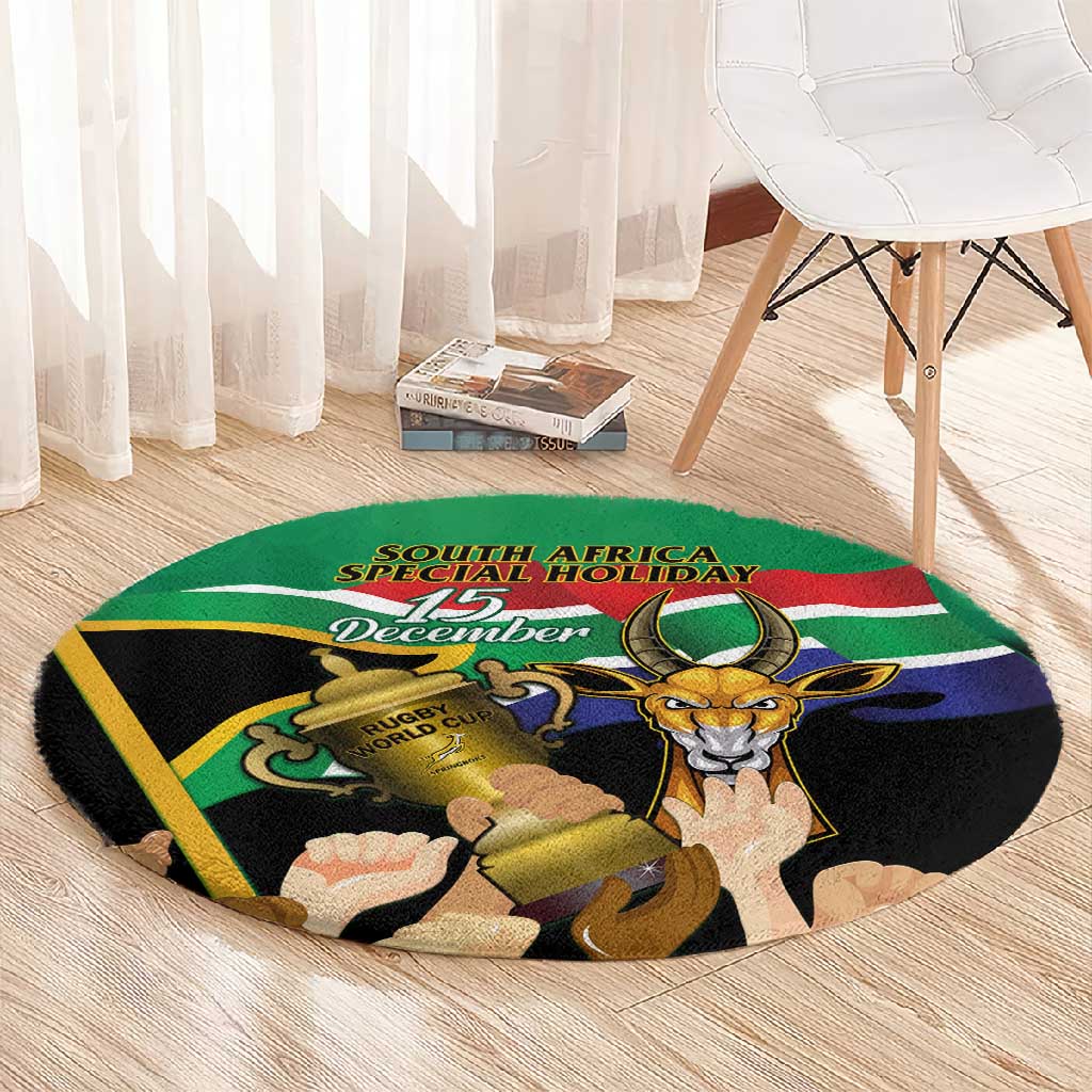 South Africa Special Holiday Round Carpet Springboks Champions Celebration Rugby Is My Soul LT14