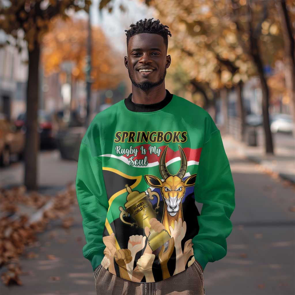 South Africa Special Holiday Sweatshirt Springboks Champions Celebration Rugby Is My Soul LT14