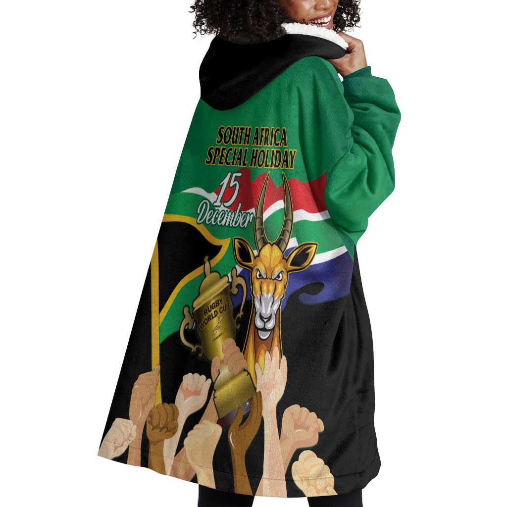 South Africa Special Holiday Wearable Blanket Hoodie Springboks Champions Celebration Rugby Is My Soul LT14