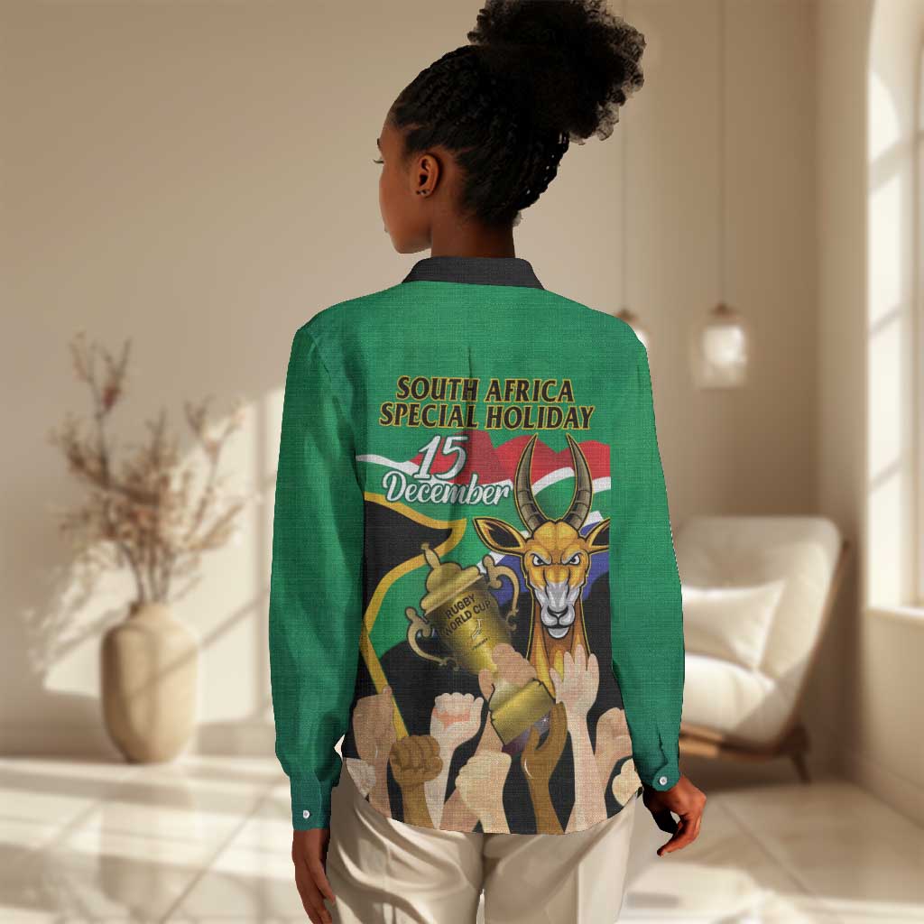 South Africa Special Holiday Women Casual Shirt Springboks Champions Celebration Rugby Is My Soul LT14