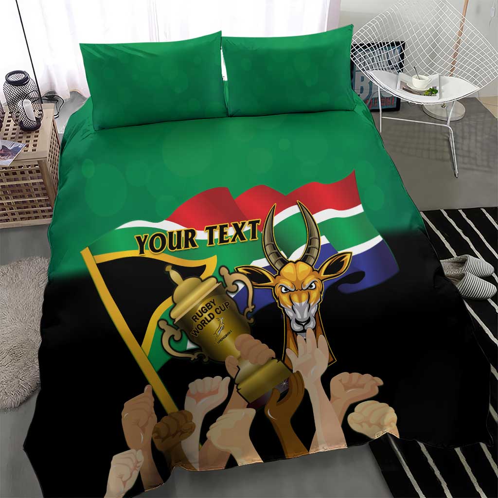 Personalised South Africa Special Holiday Bedding Set Springboks Champions Celebration Rugby Is My Soul LT14