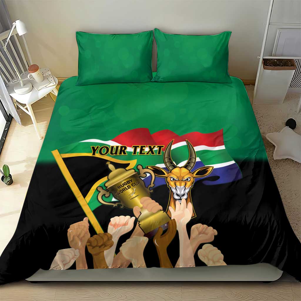 Personalised South Africa Special Holiday Bedding Set Springboks Champions Celebration Rugby Is My Soul LT14
