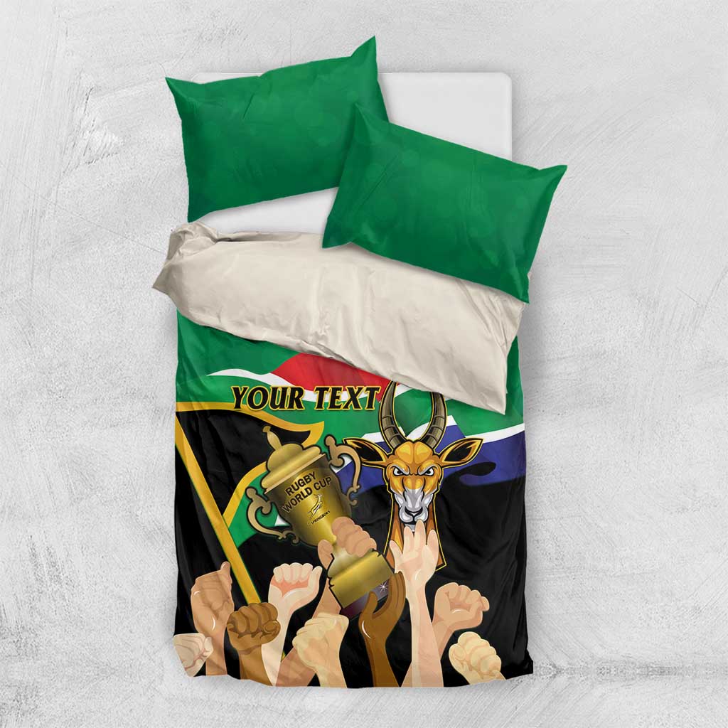 Personalised South Africa Special Holiday Bedding Set Springboks Champions Celebration Rugby Is My Soul LT14
