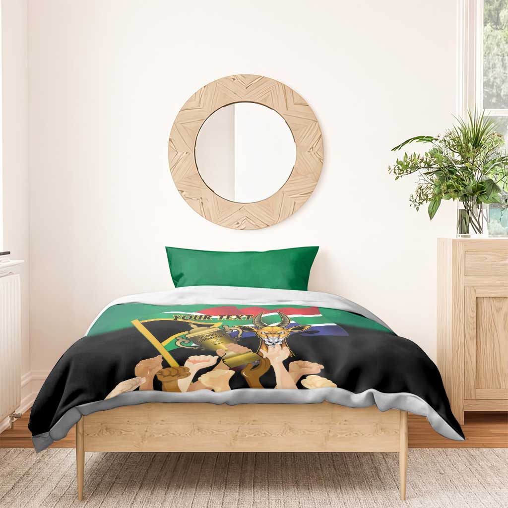 Personalised South Africa Special Holiday Bedding Set Springboks Champions Celebration Rugby Is My Soul LT14