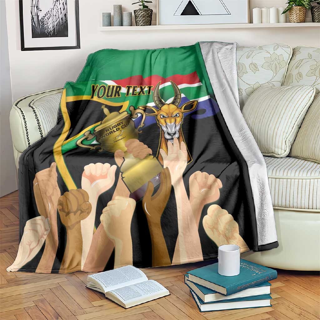 Personalised South Africa Special Holiday Blanket Springboks Champions Celebration Rugby Is My Soul LT14