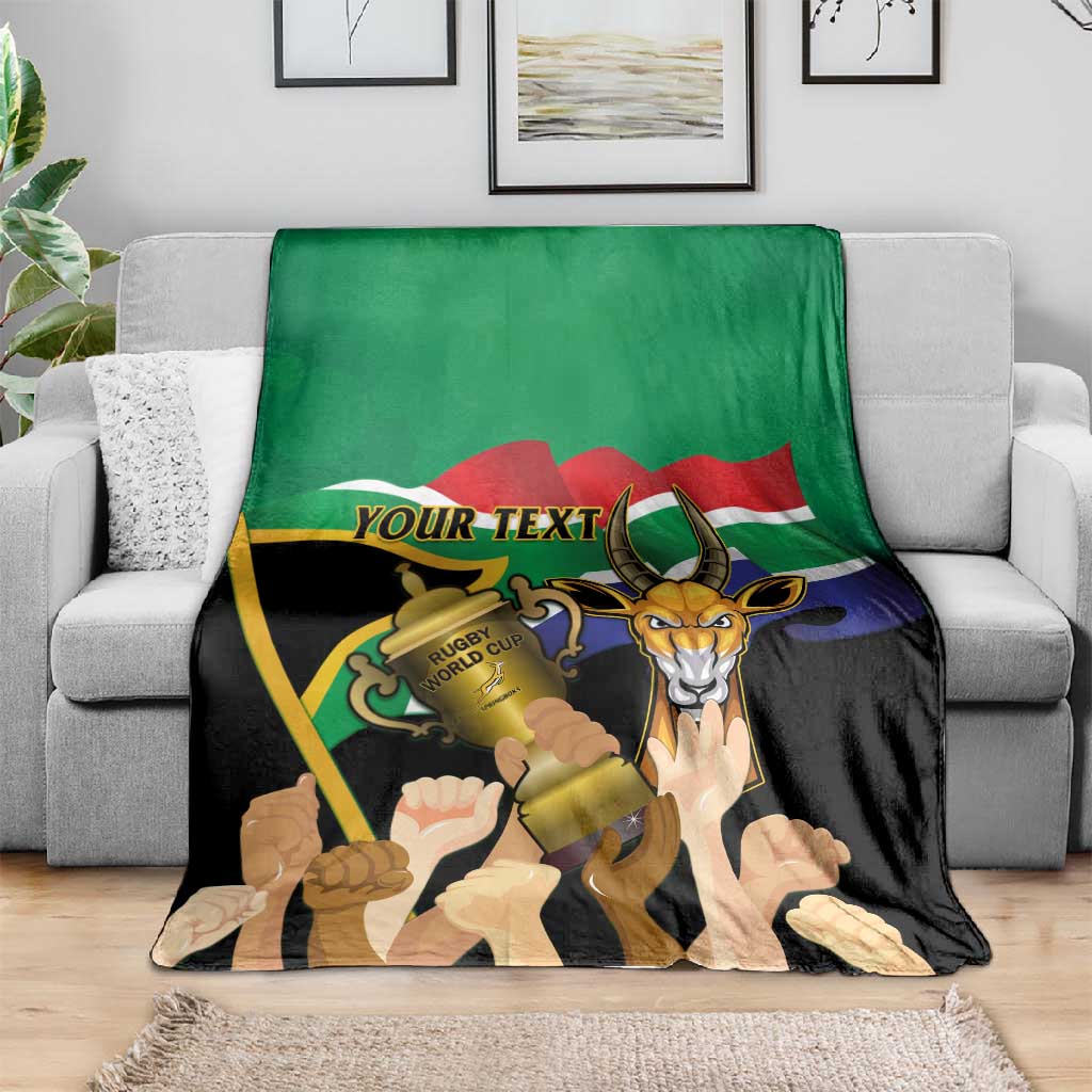 Personalised South Africa Special Holiday Blanket Springboks Champions Celebration Rugby Is My Soul LT14