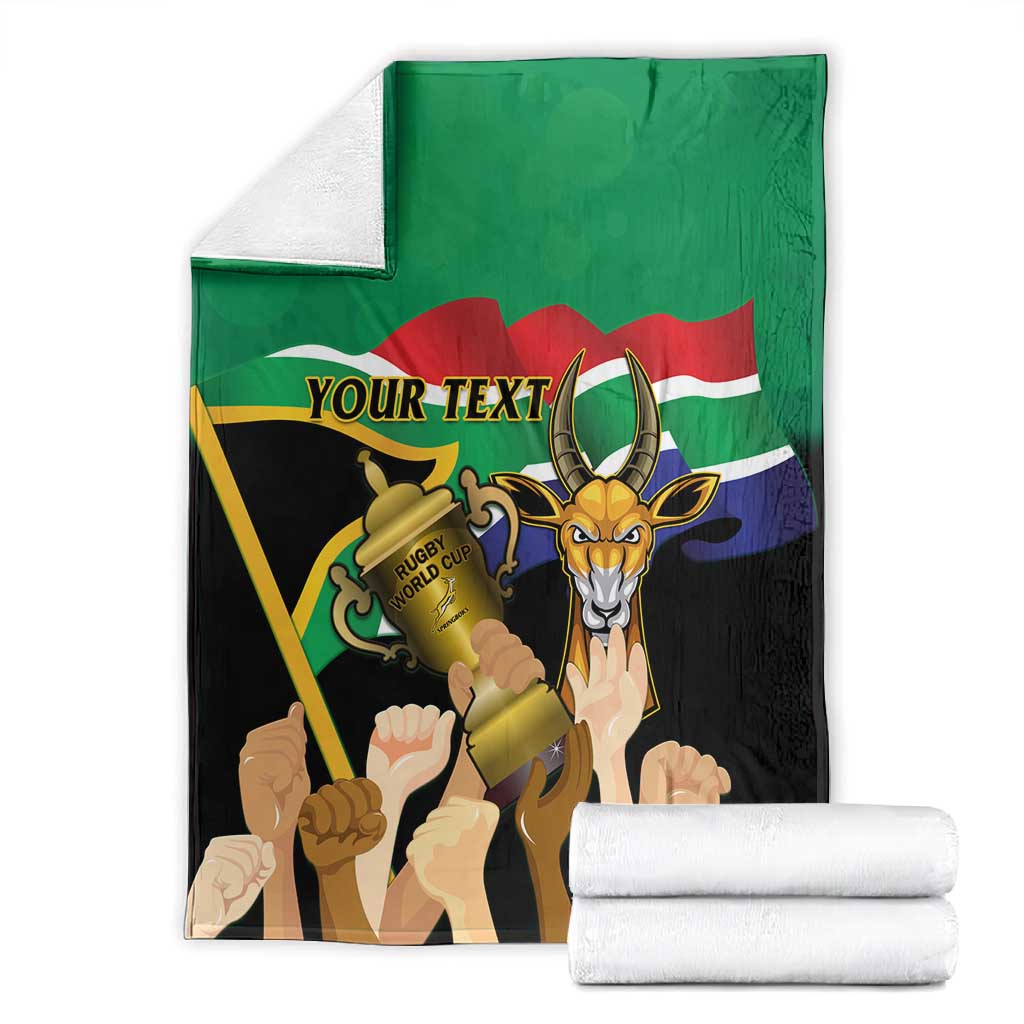 Personalised South Africa Special Holiday Blanket Springboks Champions Celebration Rugby Is My Soul LT14