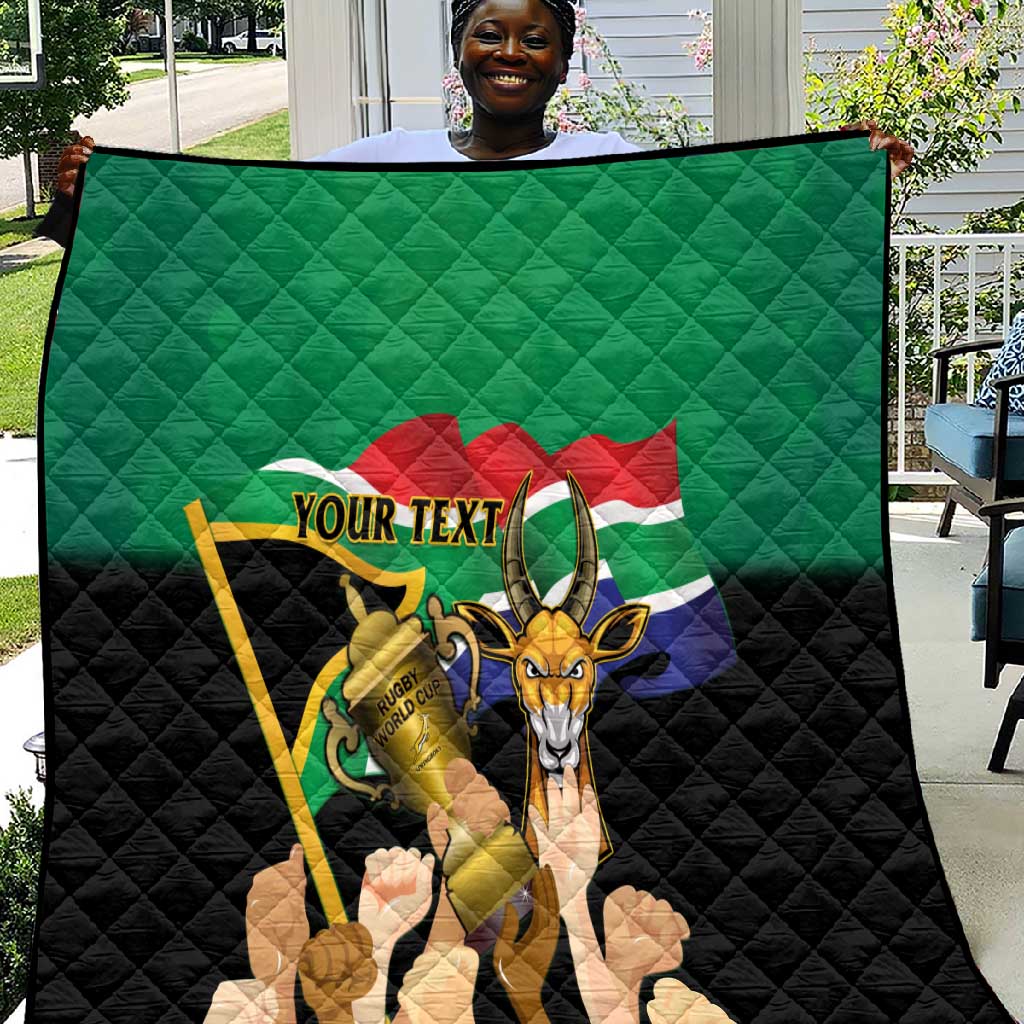 Personalised South Africa Special Holiday Quilt Springboks Champions Celebration Rugby Is My Soul LT14
