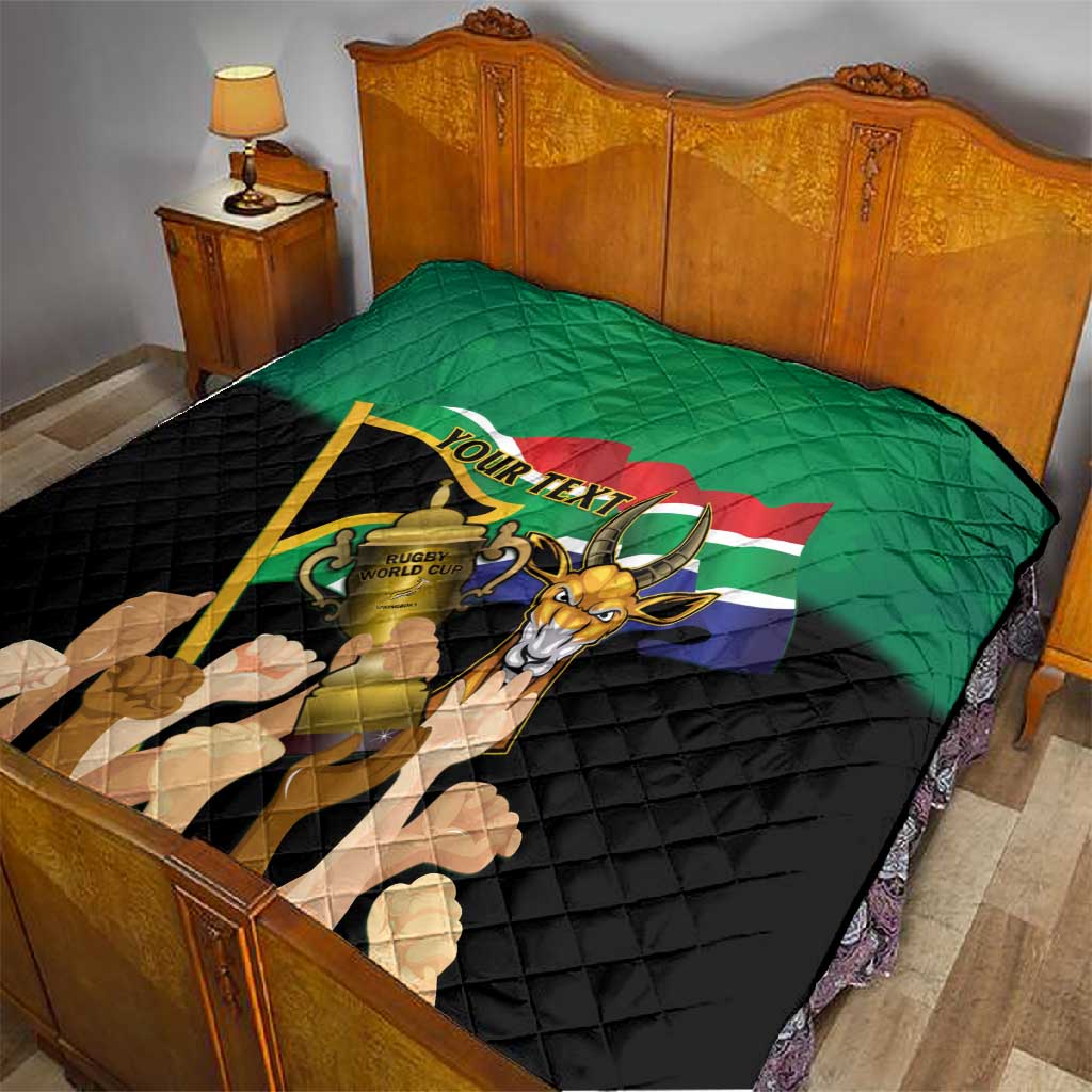Personalised South Africa Special Holiday Quilt Springboks Champions Celebration Rugby Is My Soul LT14