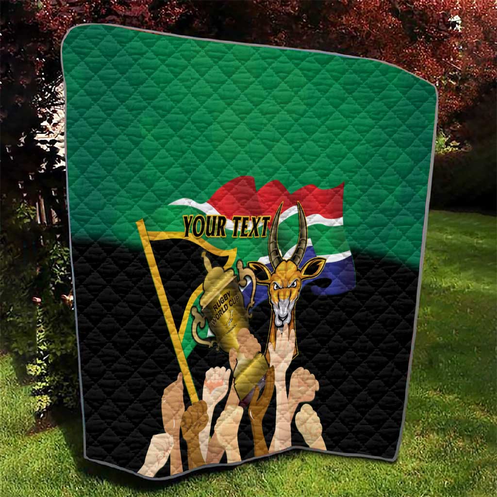 Personalised South Africa Special Holiday Quilt Springboks Champions Celebration Rugby Is My Soul LT14