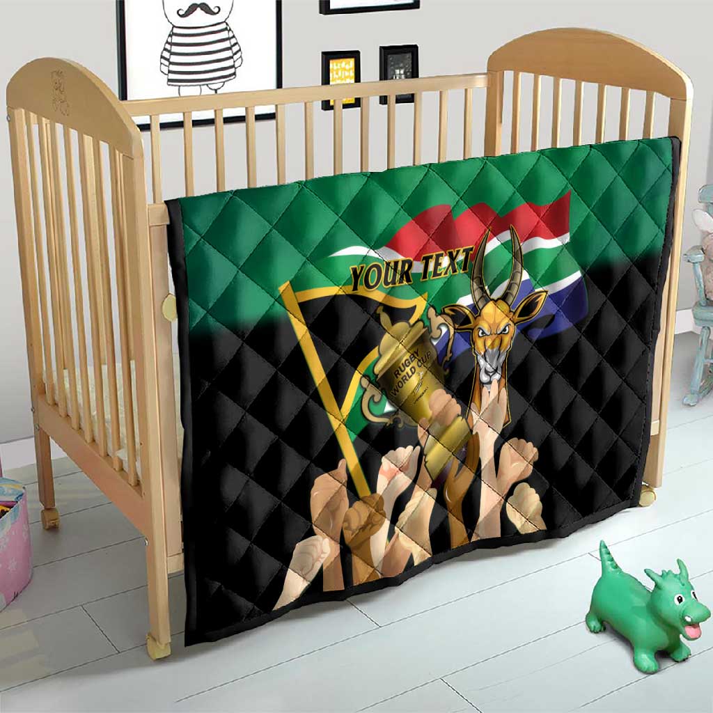 Personalised South Africa Special Holiday Quilt Springboks Champions Celebration Rugby Is My Soul LT14