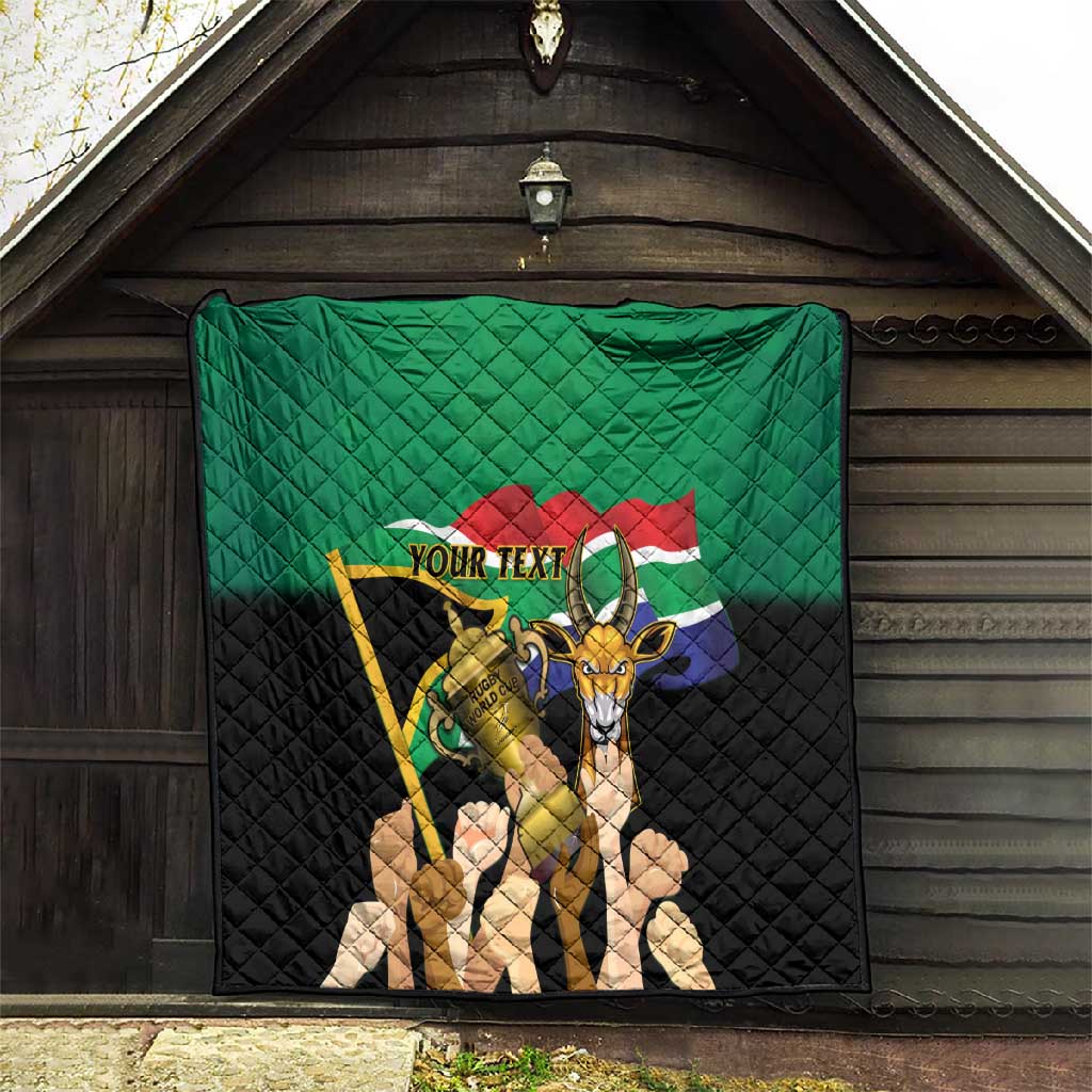 Personalised South Africa Special Holiday Quilt Springboks Champions Celebration Rugby Is My Soul LT14