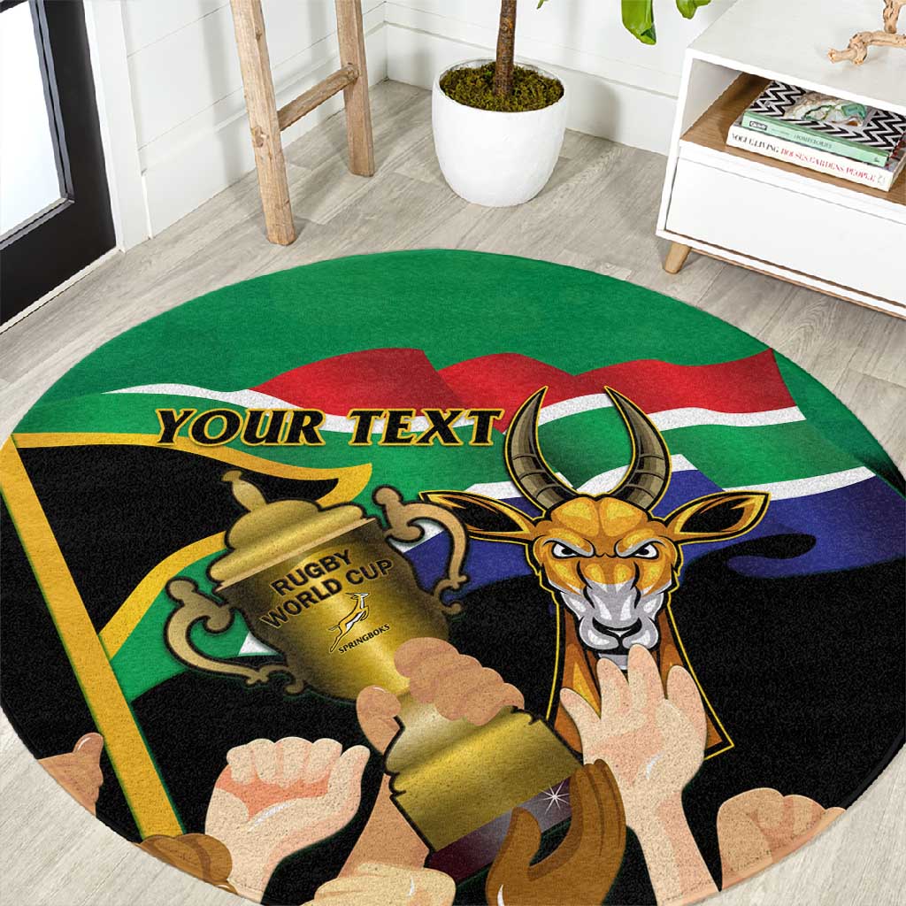 Personalised South Africa Special Holiday Round Carpet Springboks Champions Celebration Rugby Is My Soul LT14