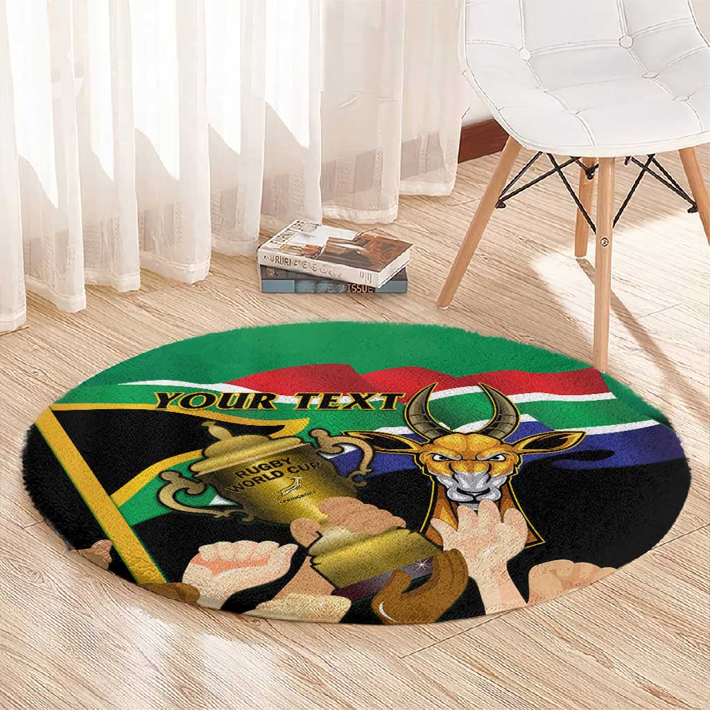 Personalised South Africa Special Holiday Round Carpet Springboks Champions Celebration Rugby Is My Soul LT14