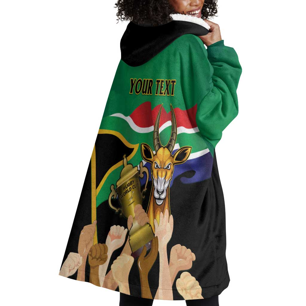 Personalised South Africa Special Holiday Wearable Blanket Hoodie Springboks Champions Celebration Rugby Is My Soul LT14