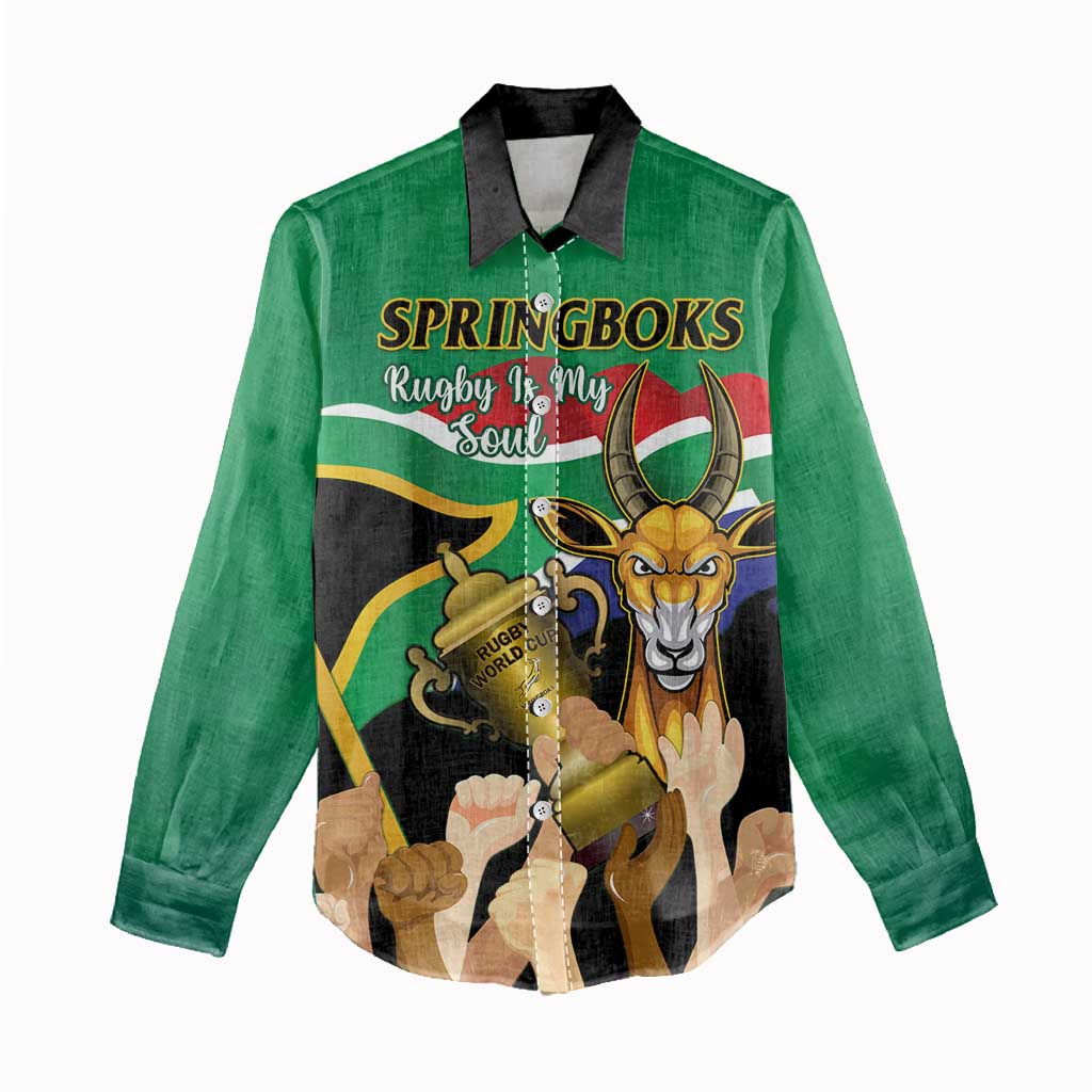Personalised South Africa Special Holiday Women Casual Shirt Springboks Champions Celebration Rugby Is My Soul LT14